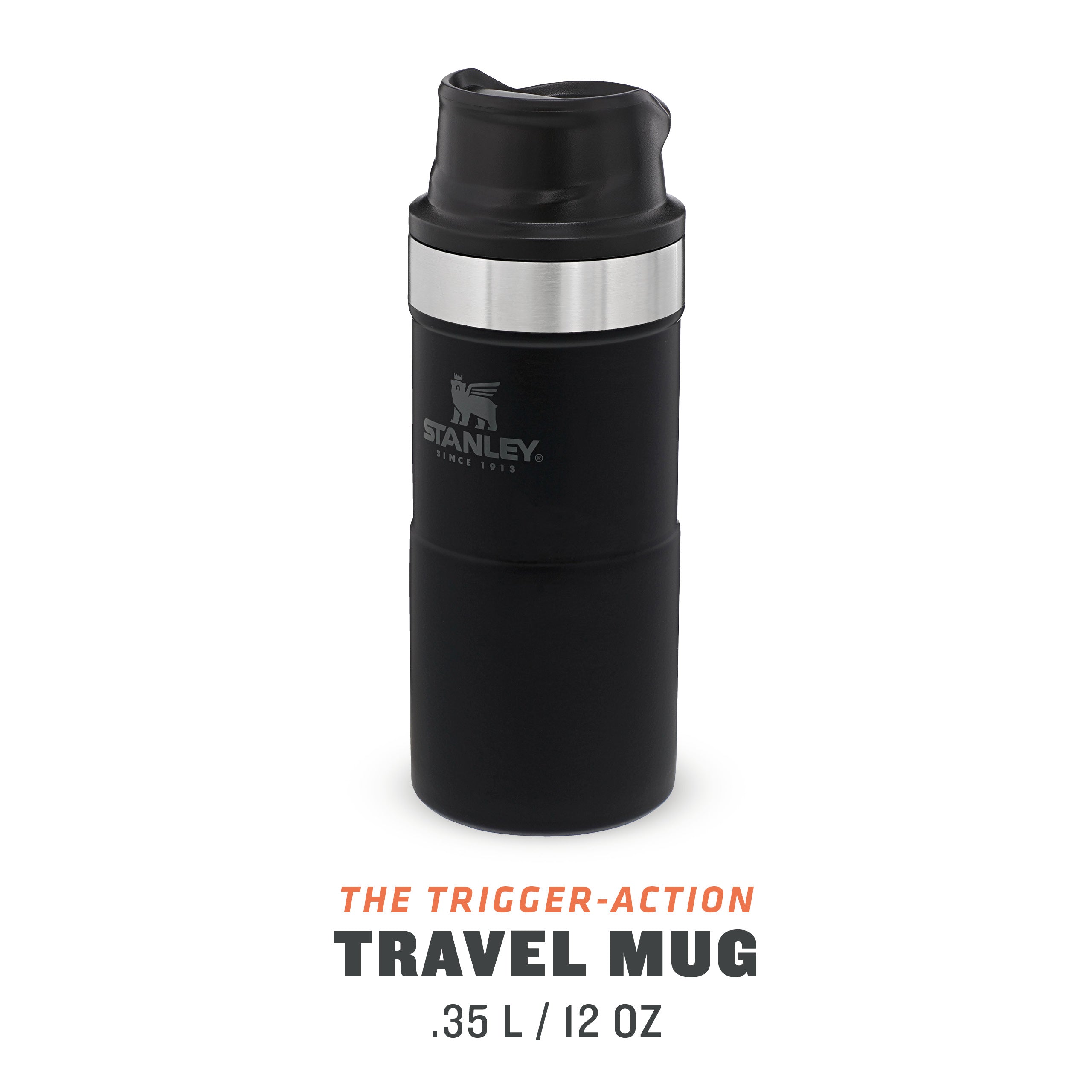 Stanley Classic Trigger Action Travel Mug 0.35 Matt Black