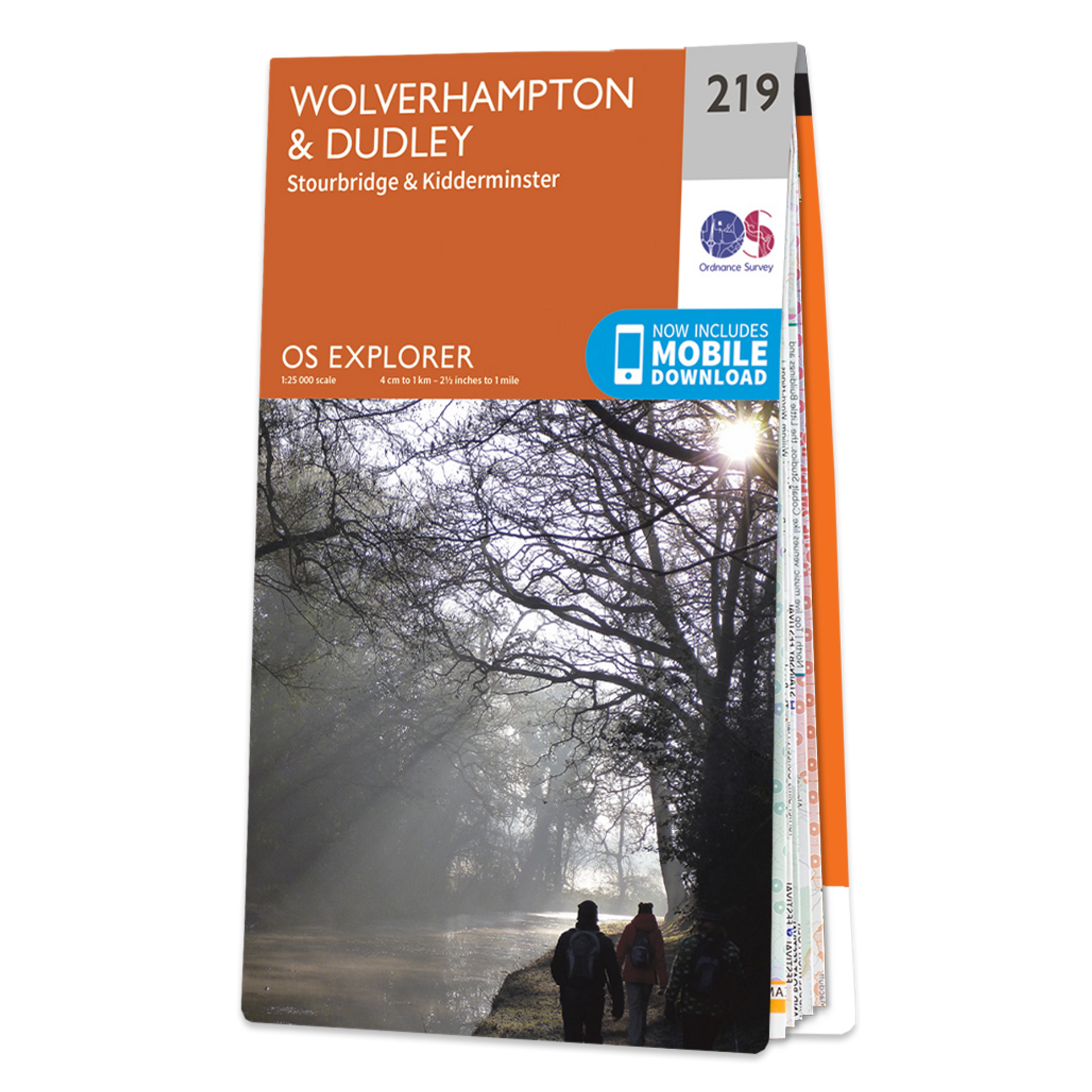 ordnance survey explorer 219 map Wolverhampton and Dudley