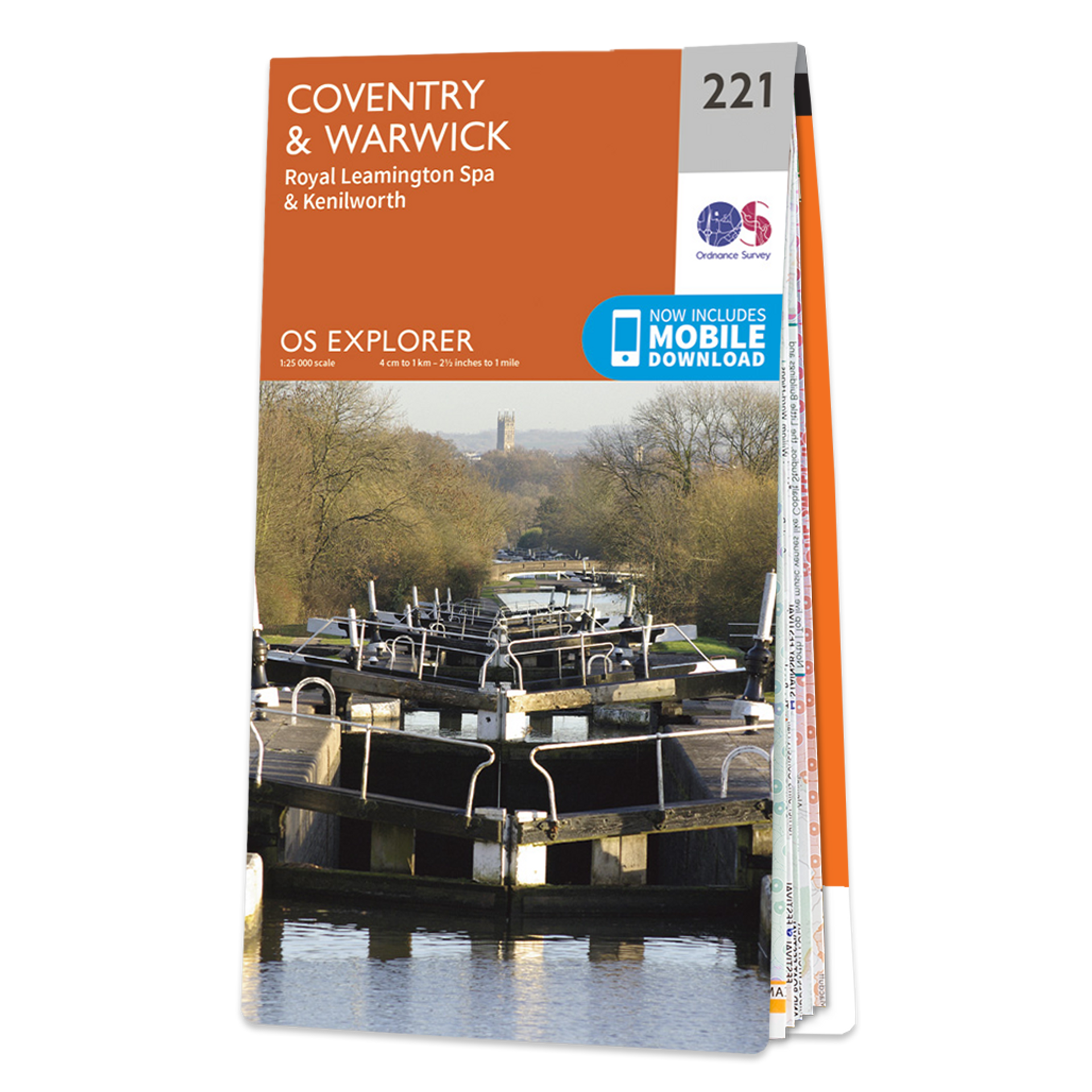 OS explorer 221 map coventry and warwick