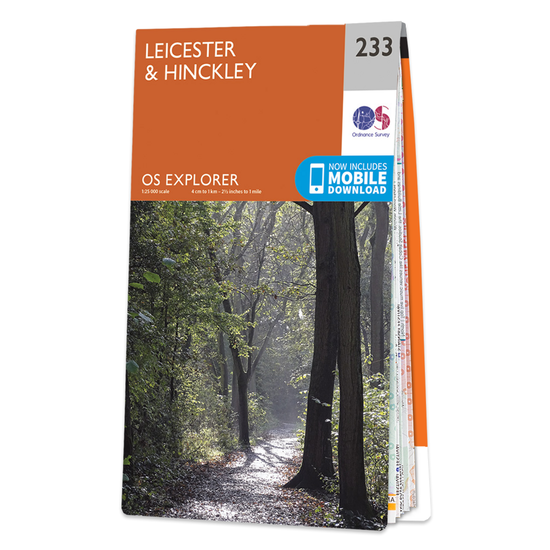 ordnance survey explorer 233 map Leicester and Hinckley