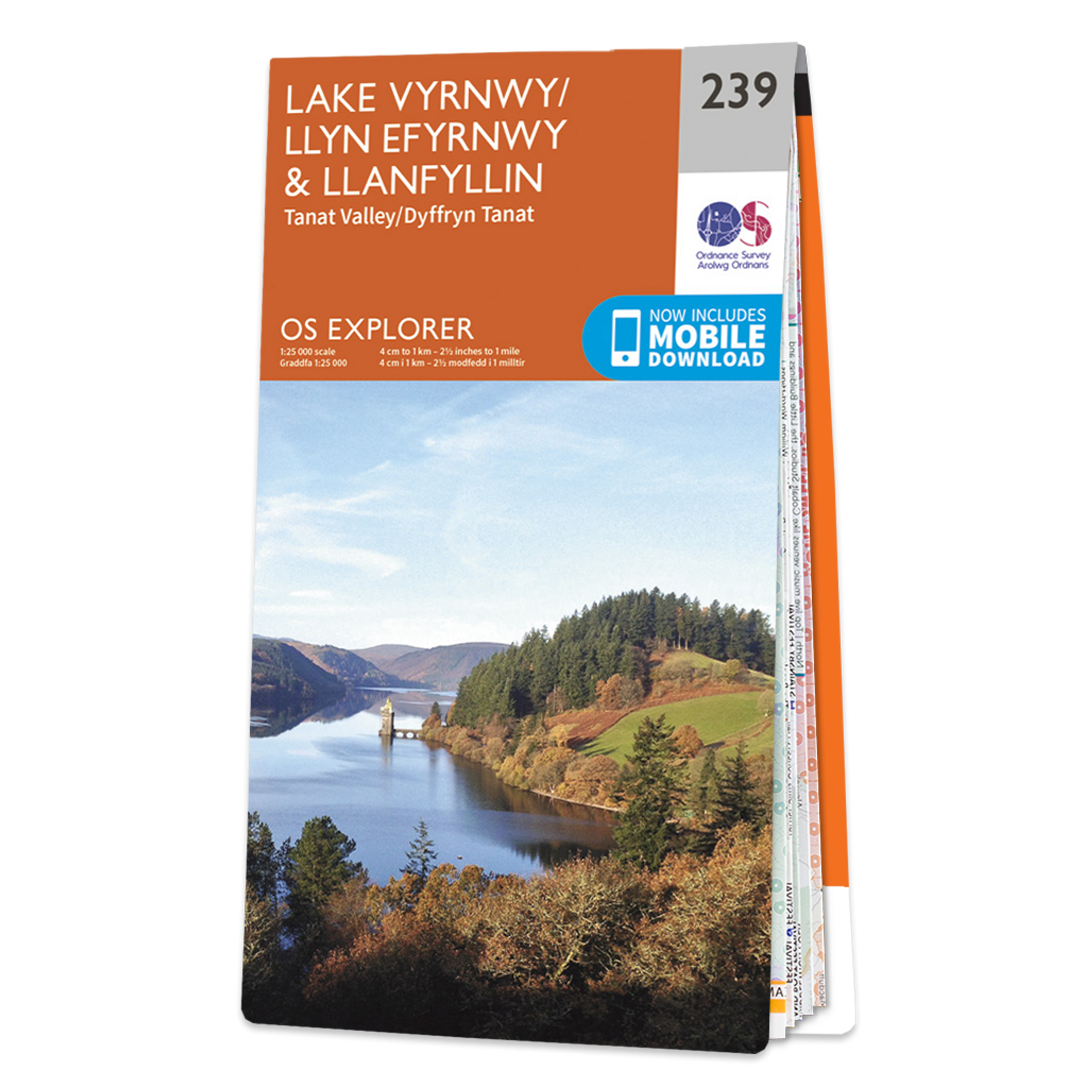 Ordnance Survey Explorer 239 Map Lake Vyrnwy & Llanfyllin