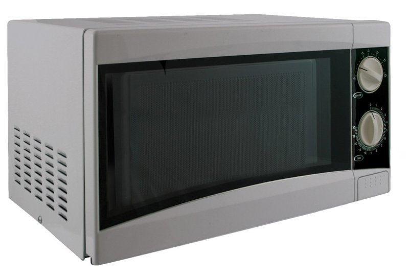 Caravan Microwave Low Wattage Silver