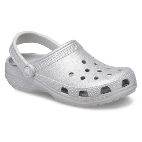 CROCS CLASSIC GLITTER CLOG SILVER