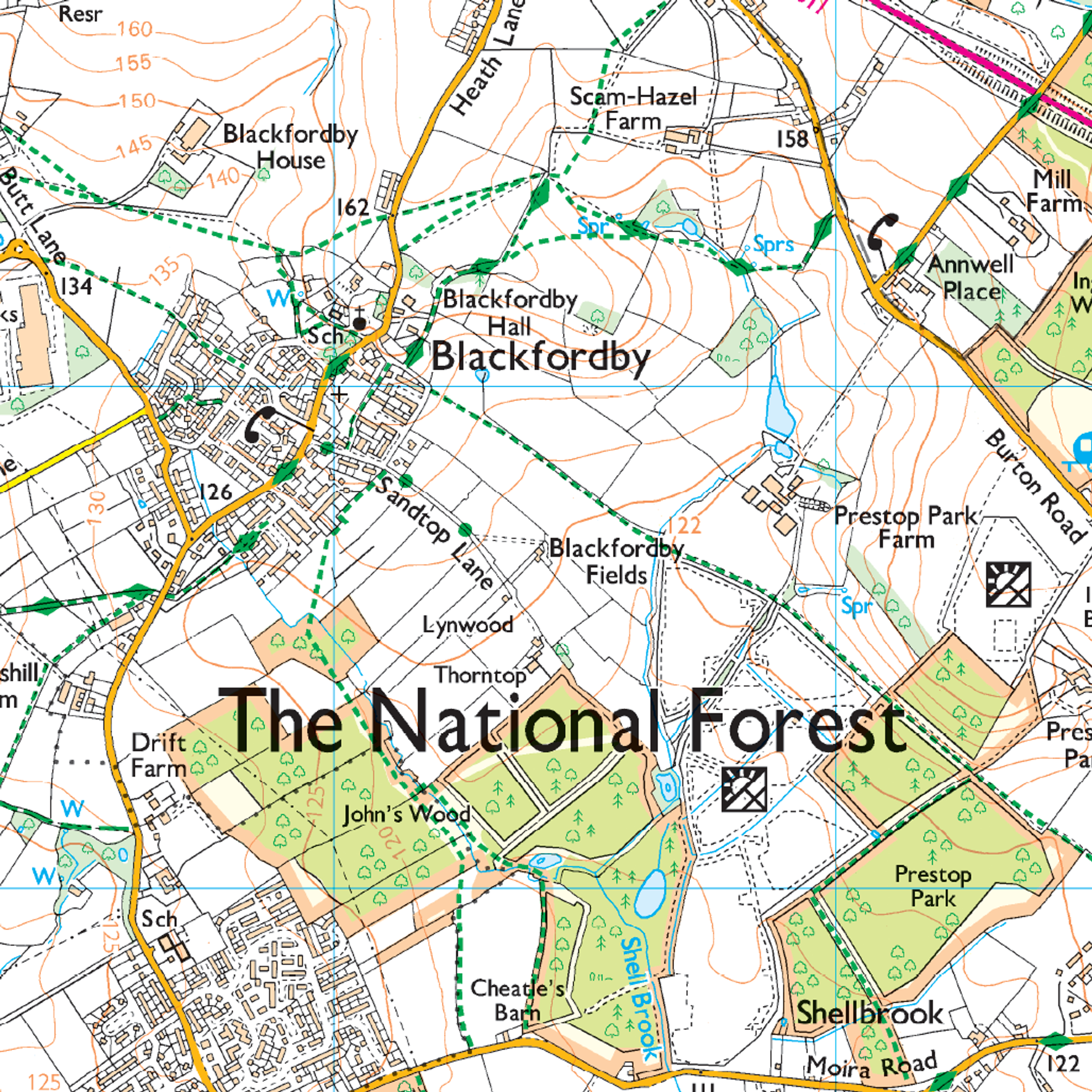 Ordnance Survey Explorer 245 Map The National Forest