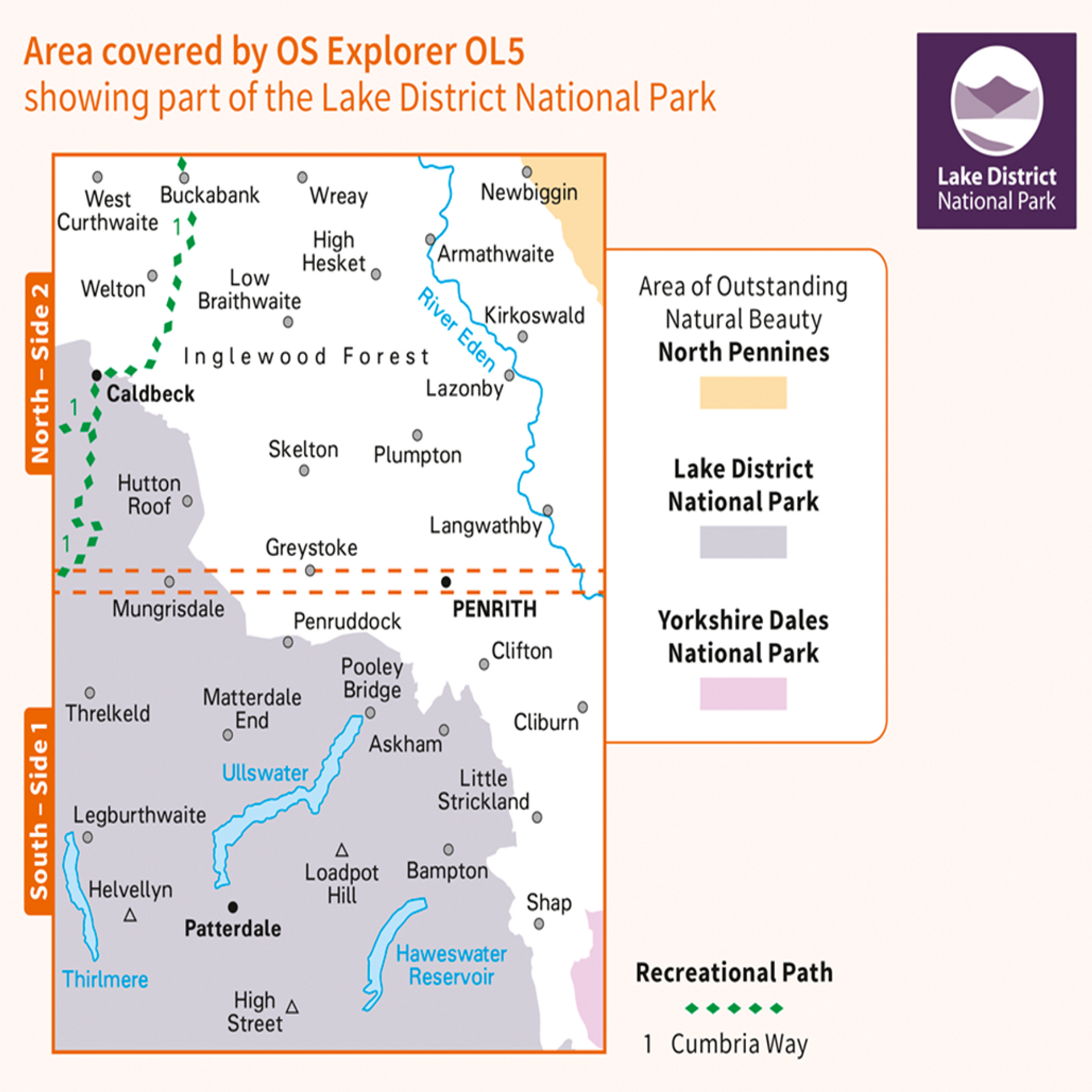 Ordnance Survey Explorer OL 5 The English Lakes North-Eastern Area