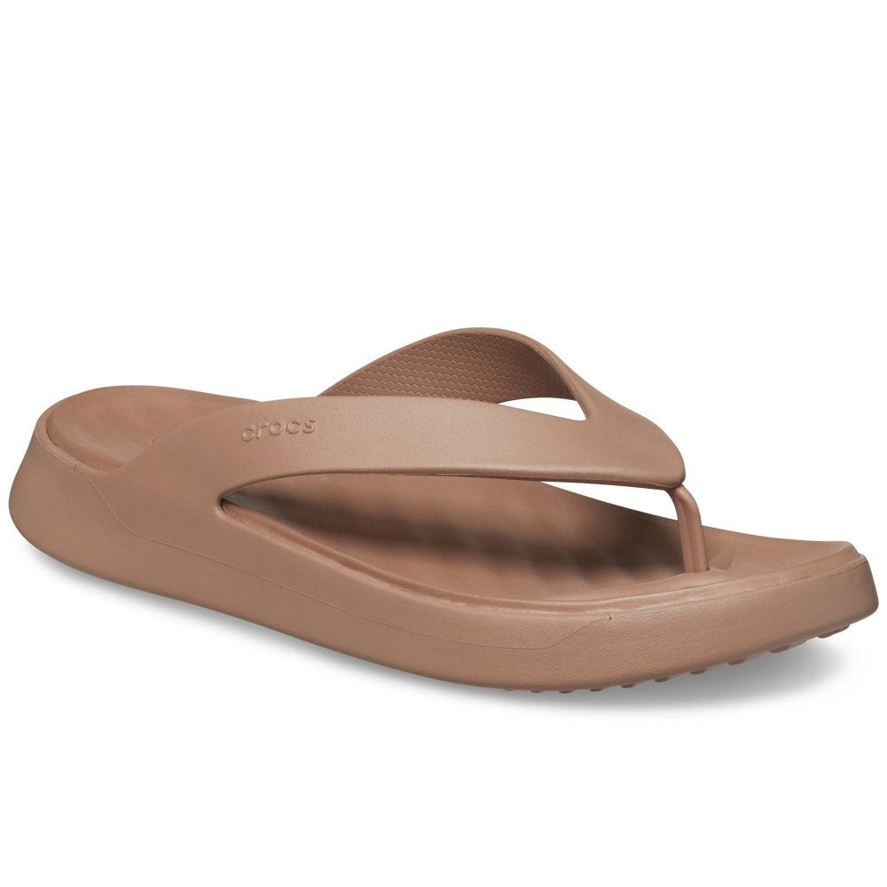 CROCS GETAWAY FLIP FLOPS LATTE