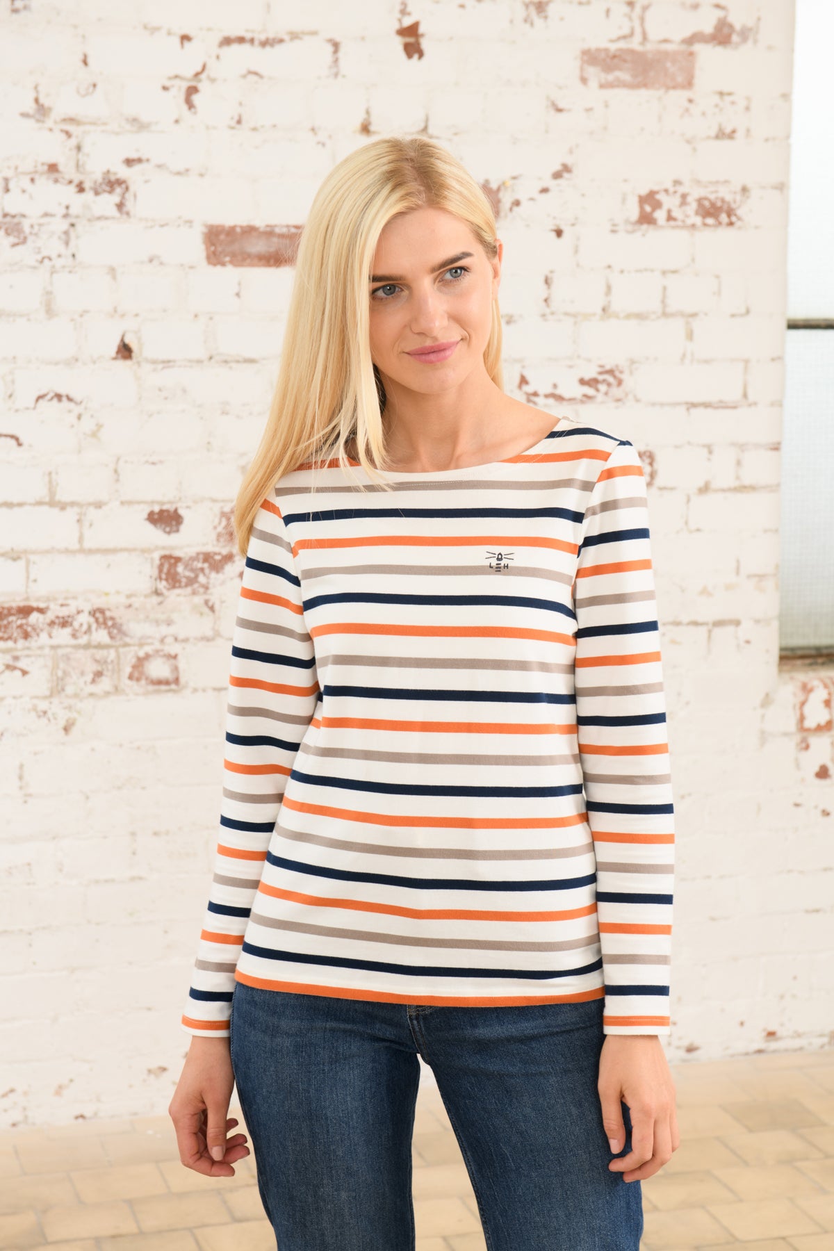 Lighthouse Causeway Long Sleeve Breton Top