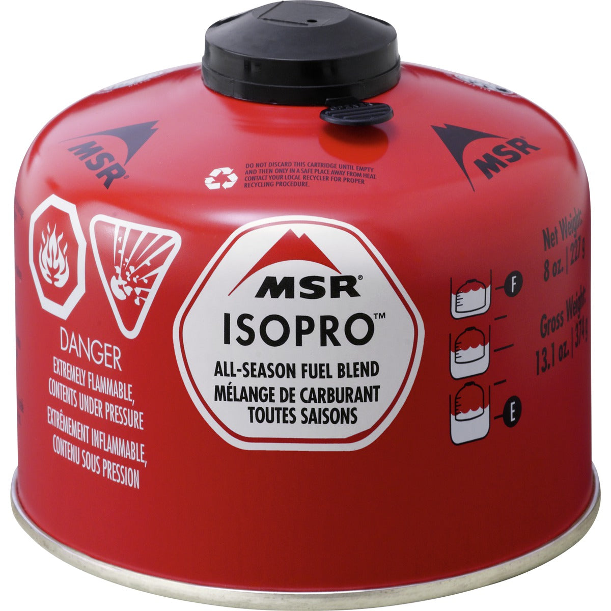 MSR Isopro all season fuel gas canister 226g 