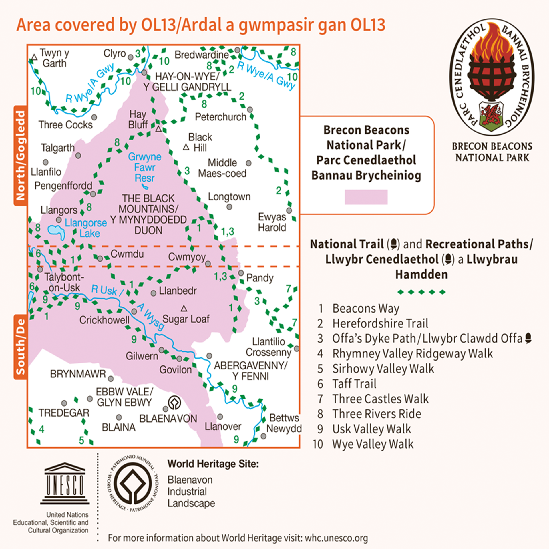 Ordnance Survey Explorer OL13 Brecon Beacons National Park Eastern Area