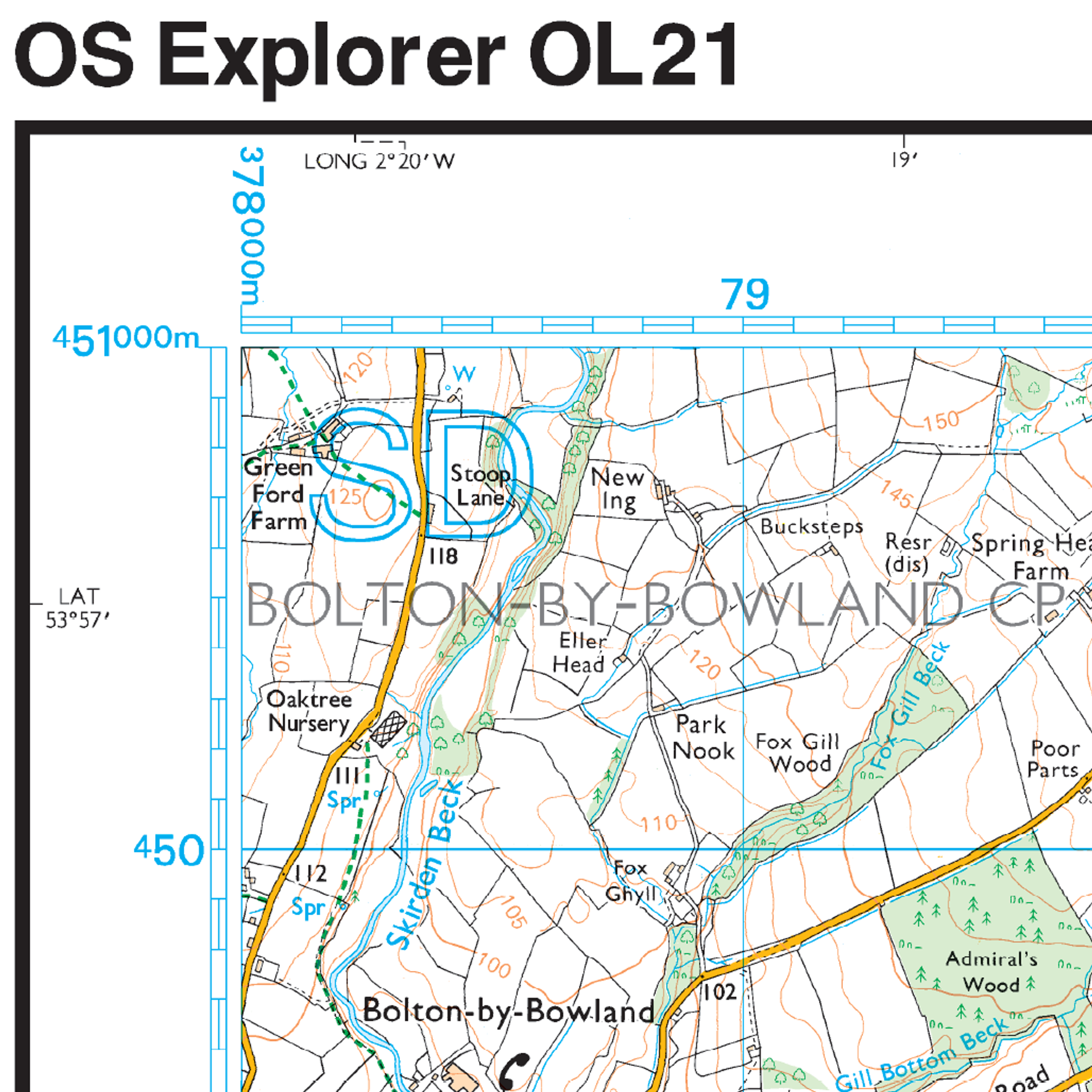 Ordnance Survey Explorer OL21 Map South Pennines