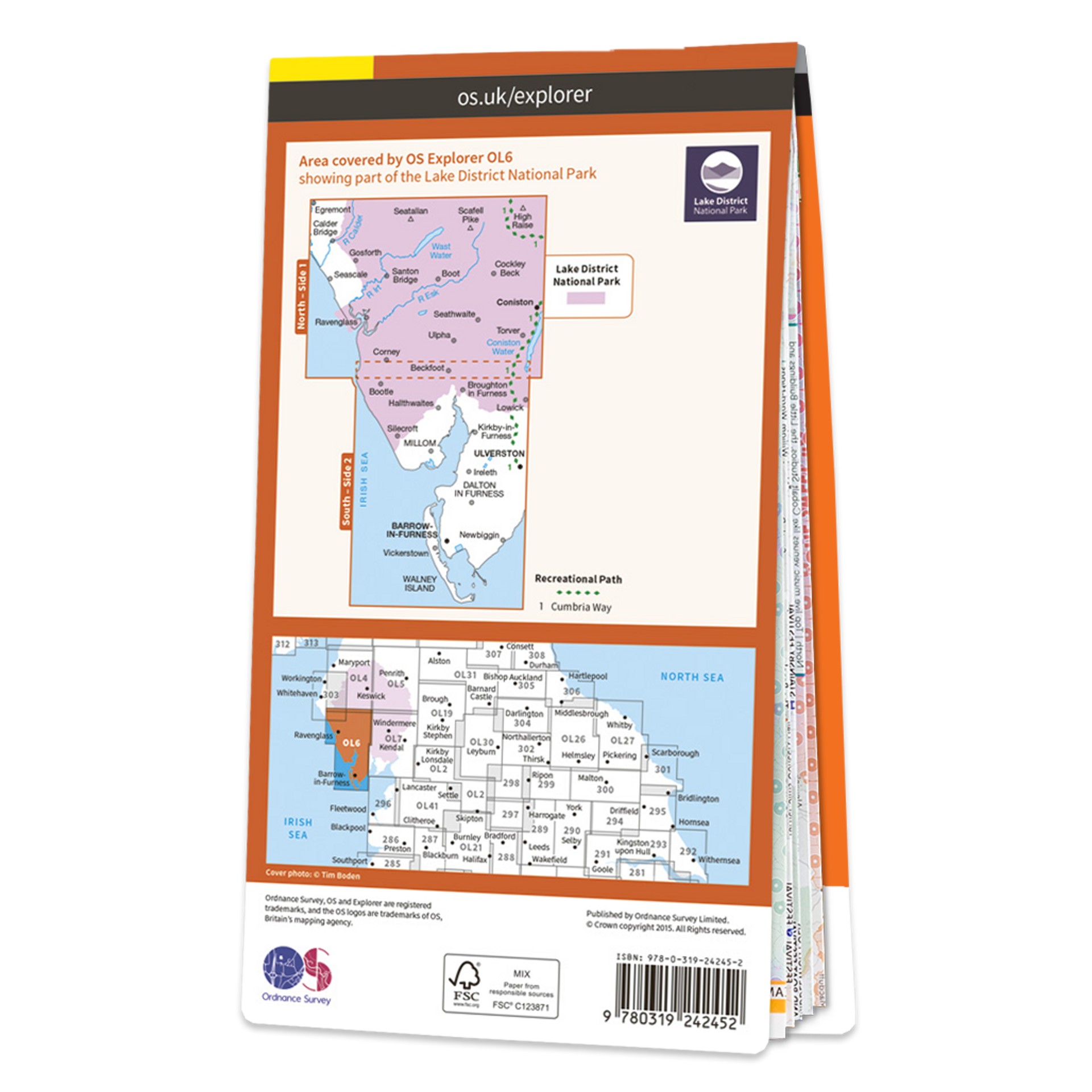 Ordnance Survey Explorer  OL6 Map The English Lakes South Western Area