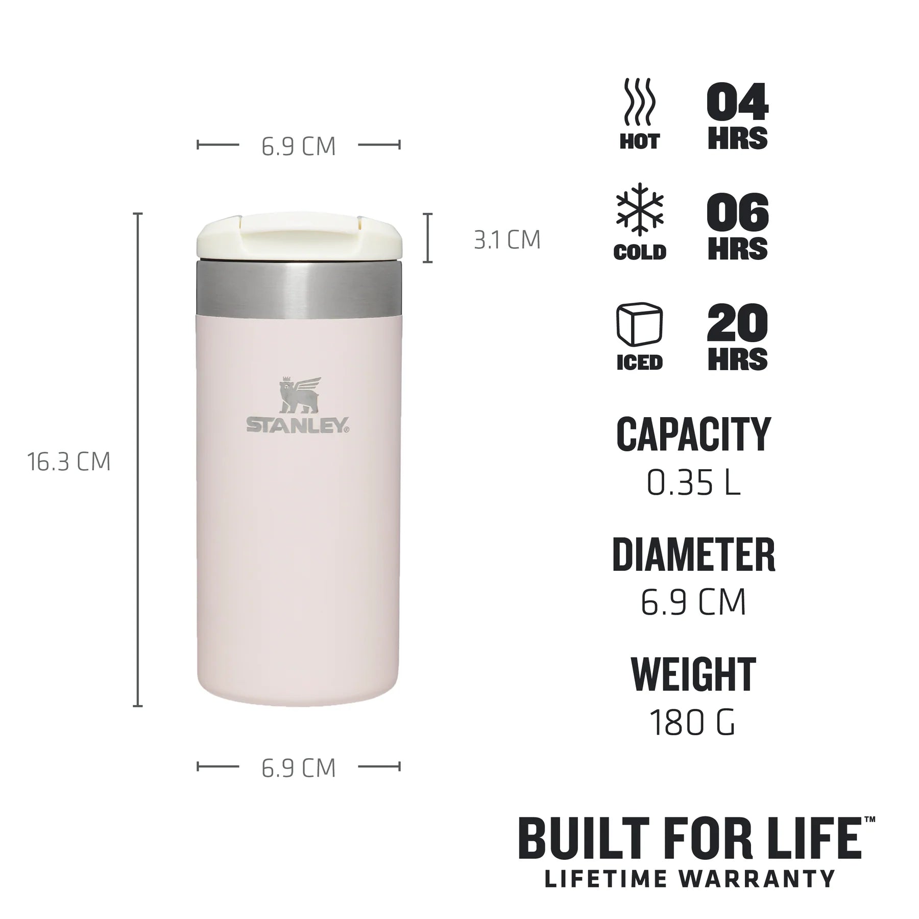 Stanley The Aerolight Transit Mug 0.35L Rose Quartz