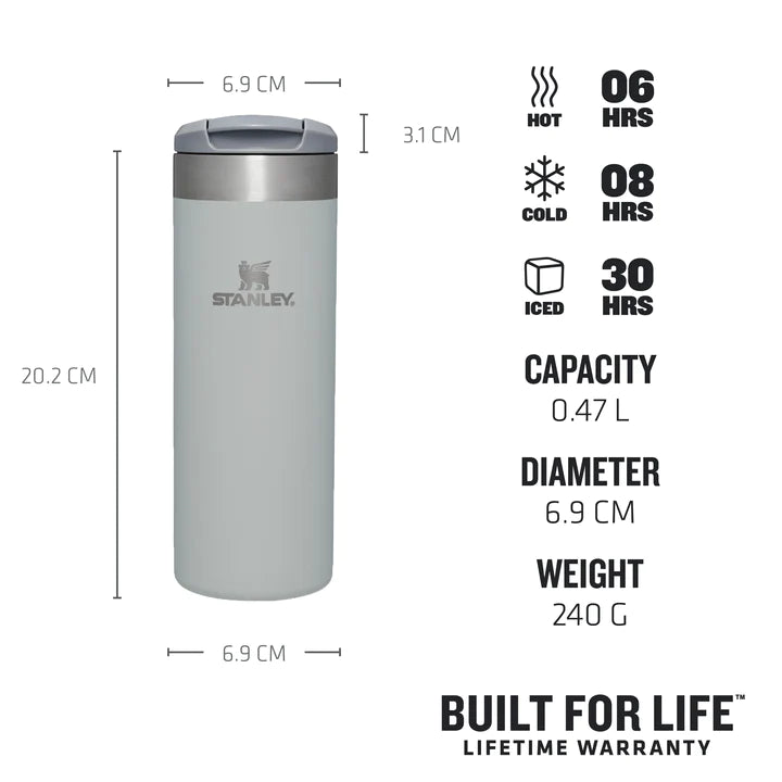 Stanley The Aerolight Transit Travel Mug 0.47L Fog metallic light grey