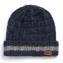 Weird Fish Fernley Beanie Hat Navy