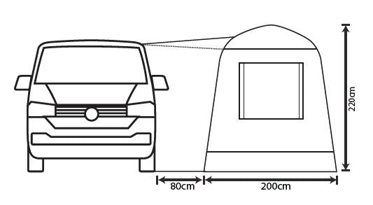 Outdoor Revolution Cayman Cuda F/G Driveway Campervan Awning 180 -240