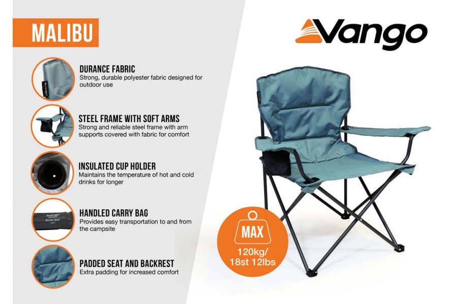 vango malibu camping chair mineral green