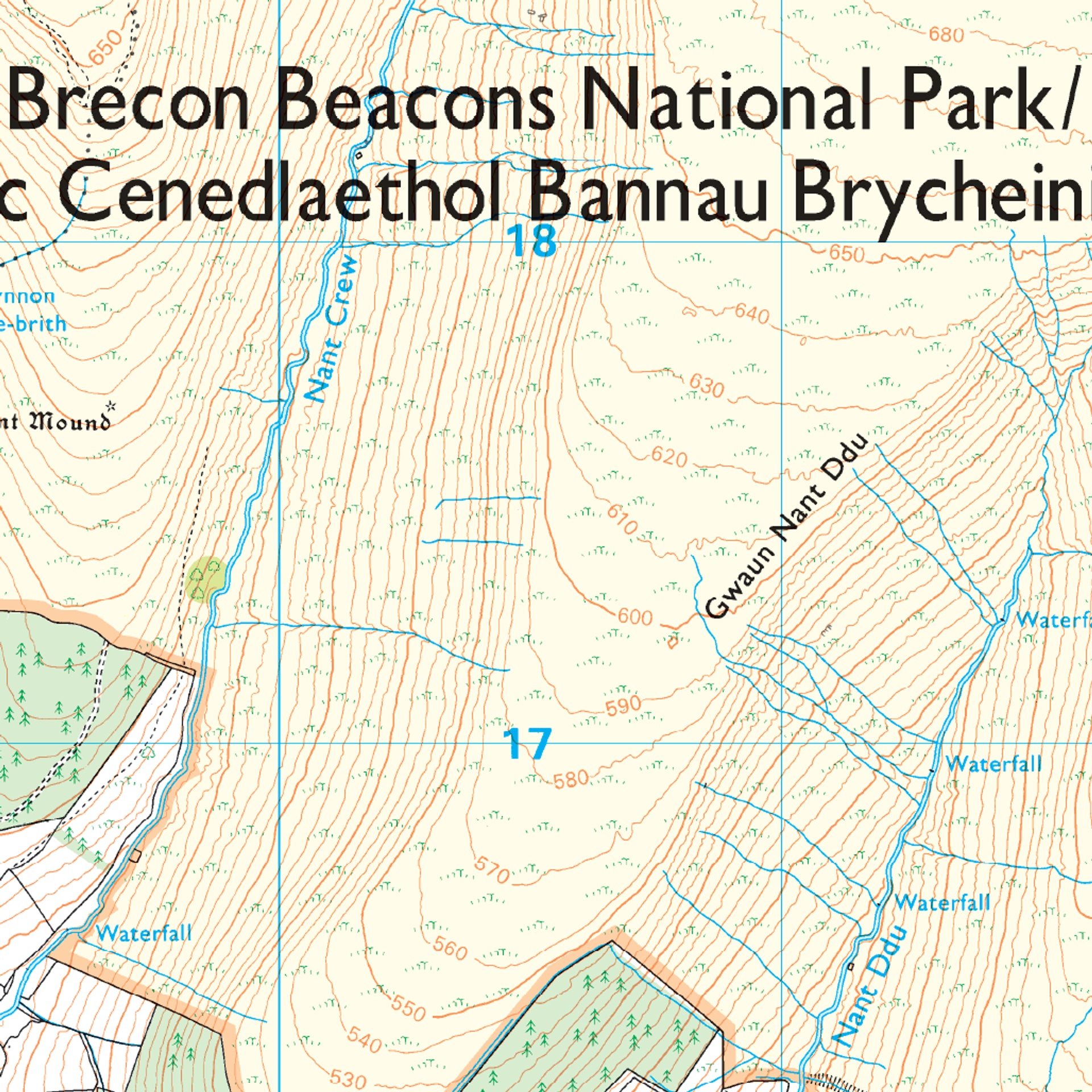 Ordnance Survey Explorer OL12 Map Brecon Beacons National Park Western Area