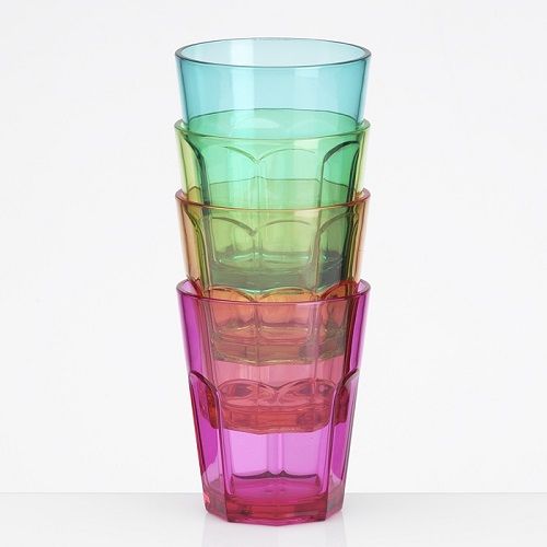 Flamefield Soda Acrylic Glasses -Set of 4