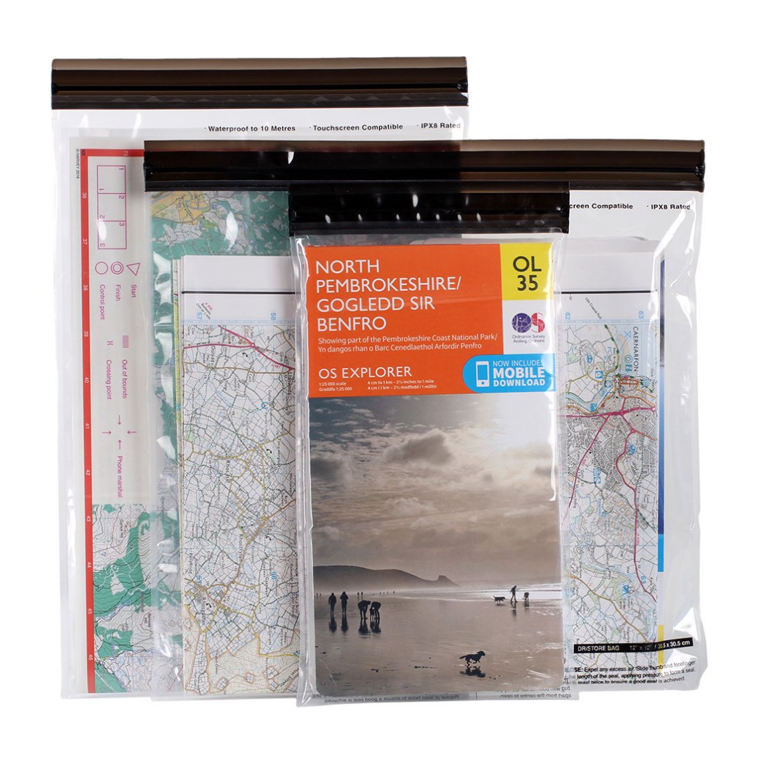 Lifeventure Dristore Lock Top Waterproof Bags - Map