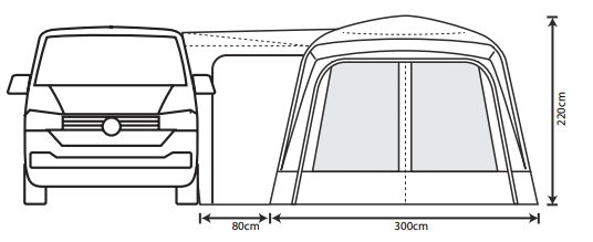 Outdoor Revolution Cayman LOW FG Campervan Awning