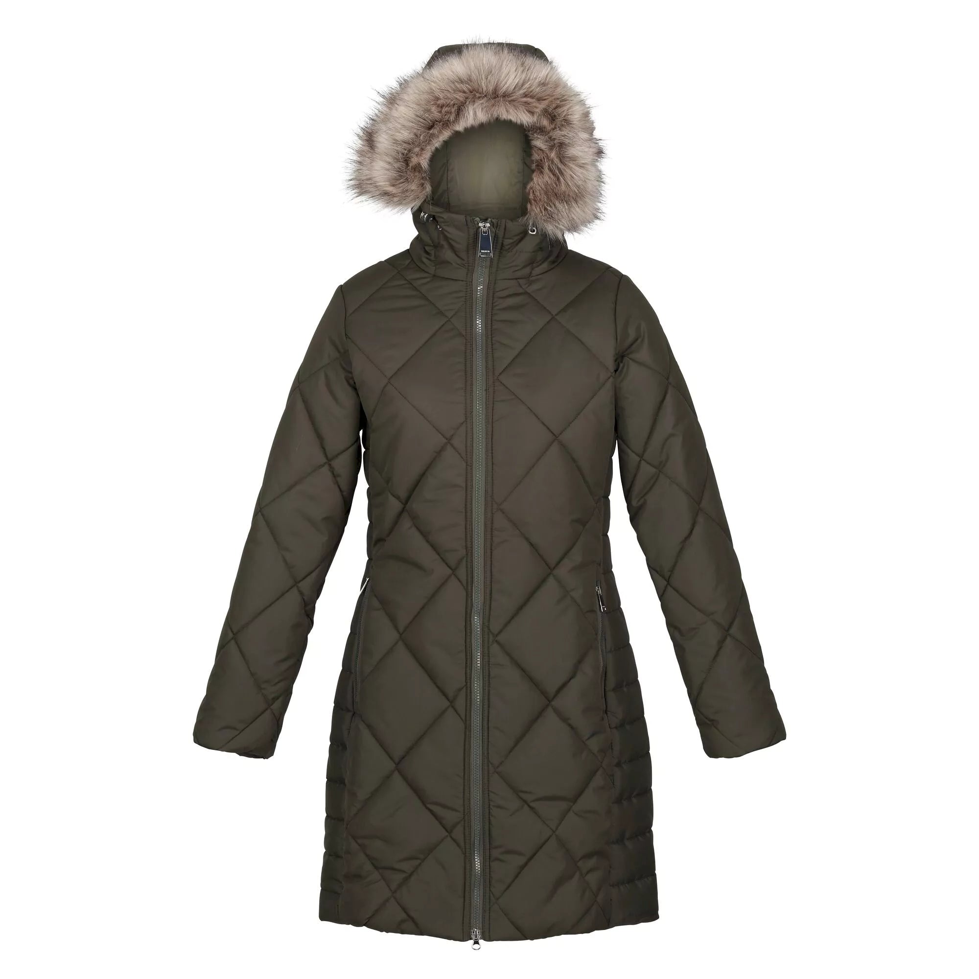 Regatta Ladies Fritha II Insulated Parka Jacket | Dark Khaki