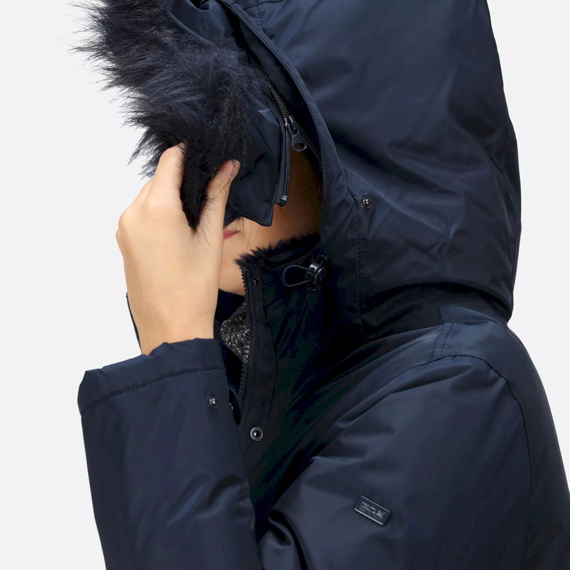 Regatta Ladies Lyanna Fur Trim Waterproof Parka Jacket | Navy