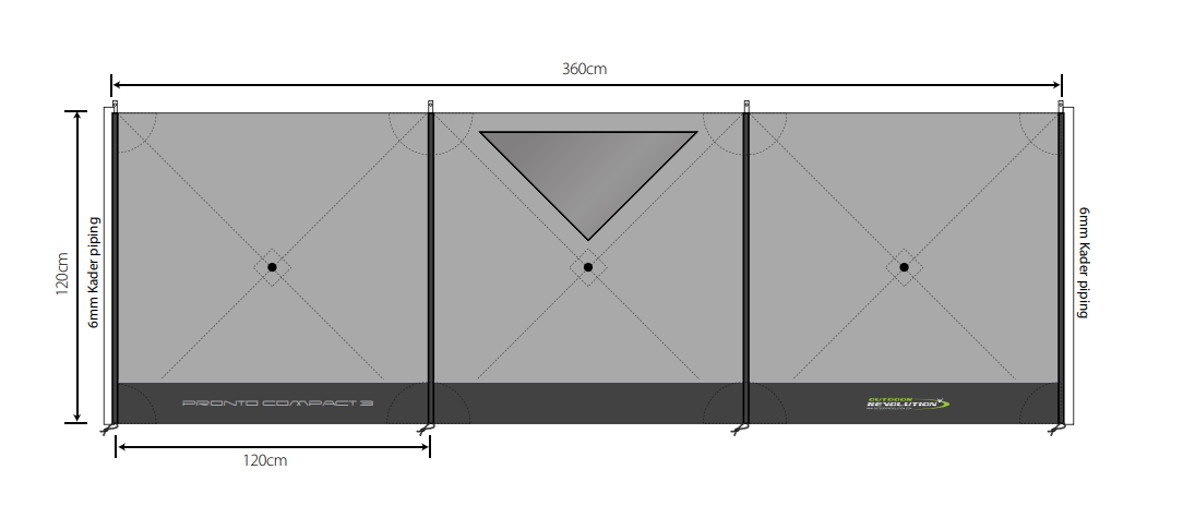 Outdoor Revolution Pronto Compact 3 Panel Windbreak