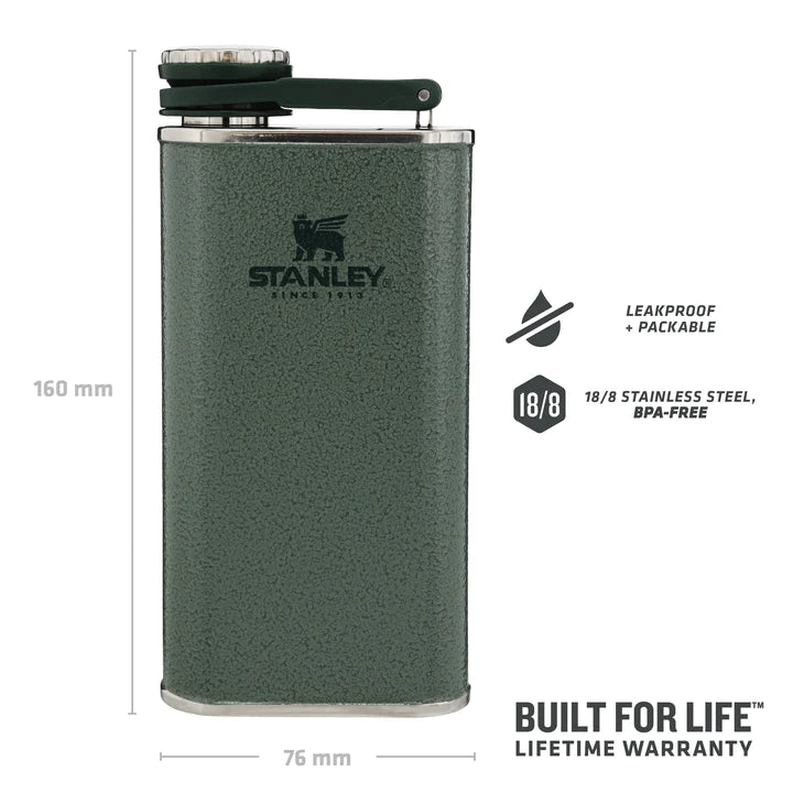 Stanley Flask Classic Easy Fill Wide Mouth Flask 0.23L Hammertone Green